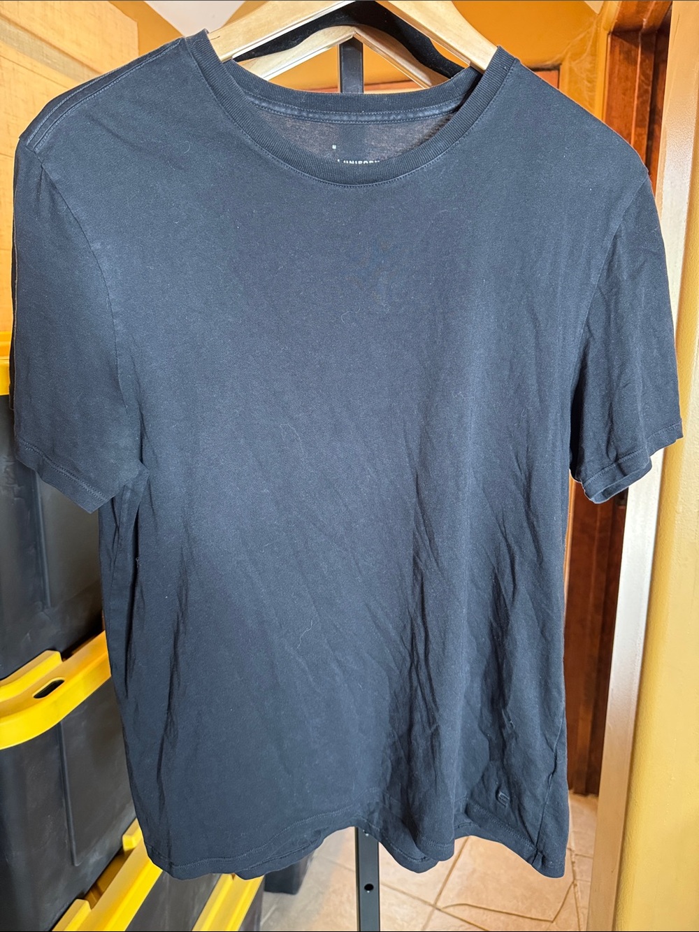Everlane Uniform Organic Cotton Black Crewneck Tee Shirt Size Medium - Picture 7 of 12